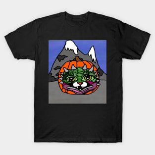 pumpkin lizard cat by mountain T-Shirt